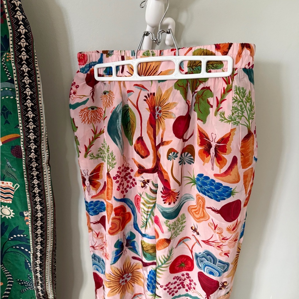 FARM Rio Multicolor FLORAL Tropical Print Wide-Leg Trouser - Picture 4 of 7